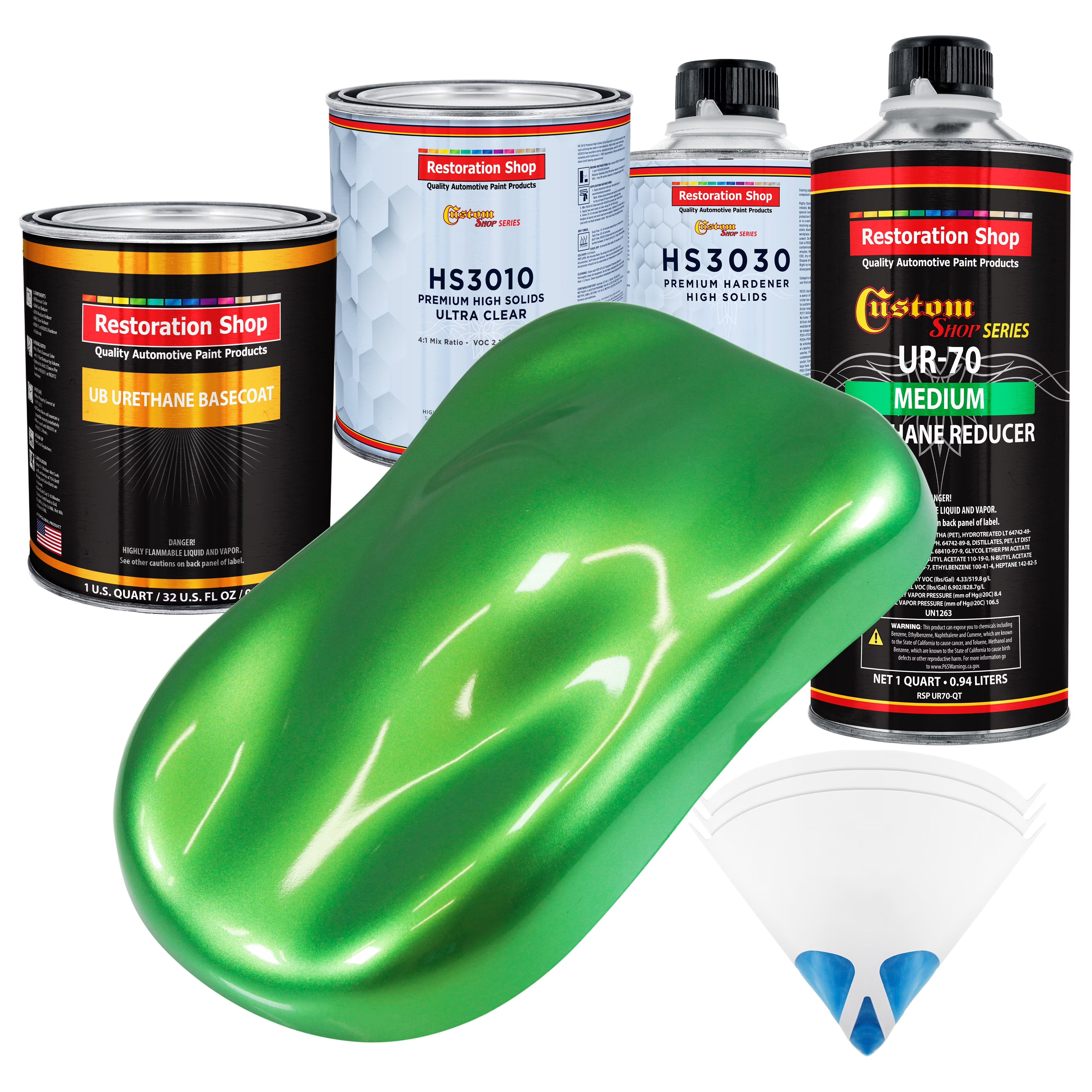 Firemist Lime Premium Quart URETHANE BASECOAT CLEARCOAT Car Auto Body Paint Kit