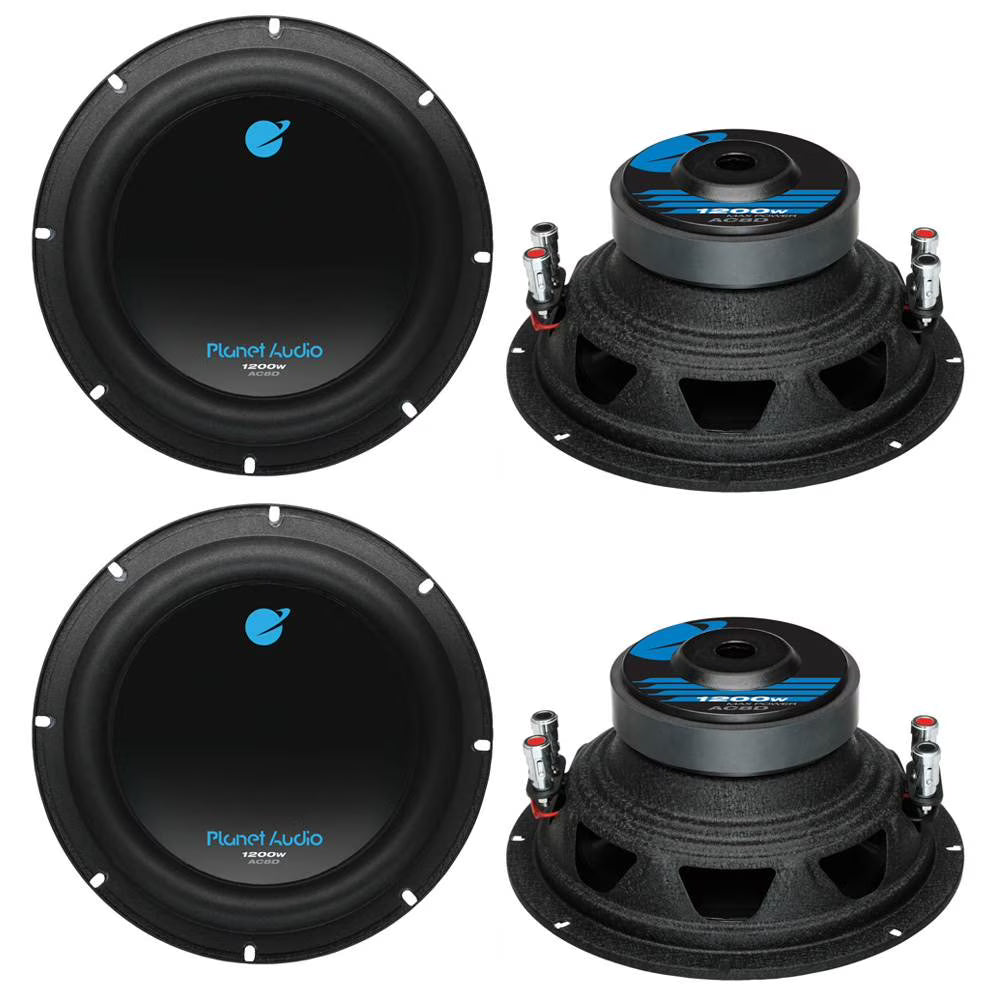Planet Audio AC8D 8  4800 Watt Car Subwoofers Power Sub Woofer DVC 4 Ohm