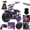 FRP Enhanced Package GMB100 Gas Powered Mini Dirt Bike 99CC for Teens and Adults, 28MPH Off Road Motorcycle, Weight Support Up to 220 LBS - Purple
