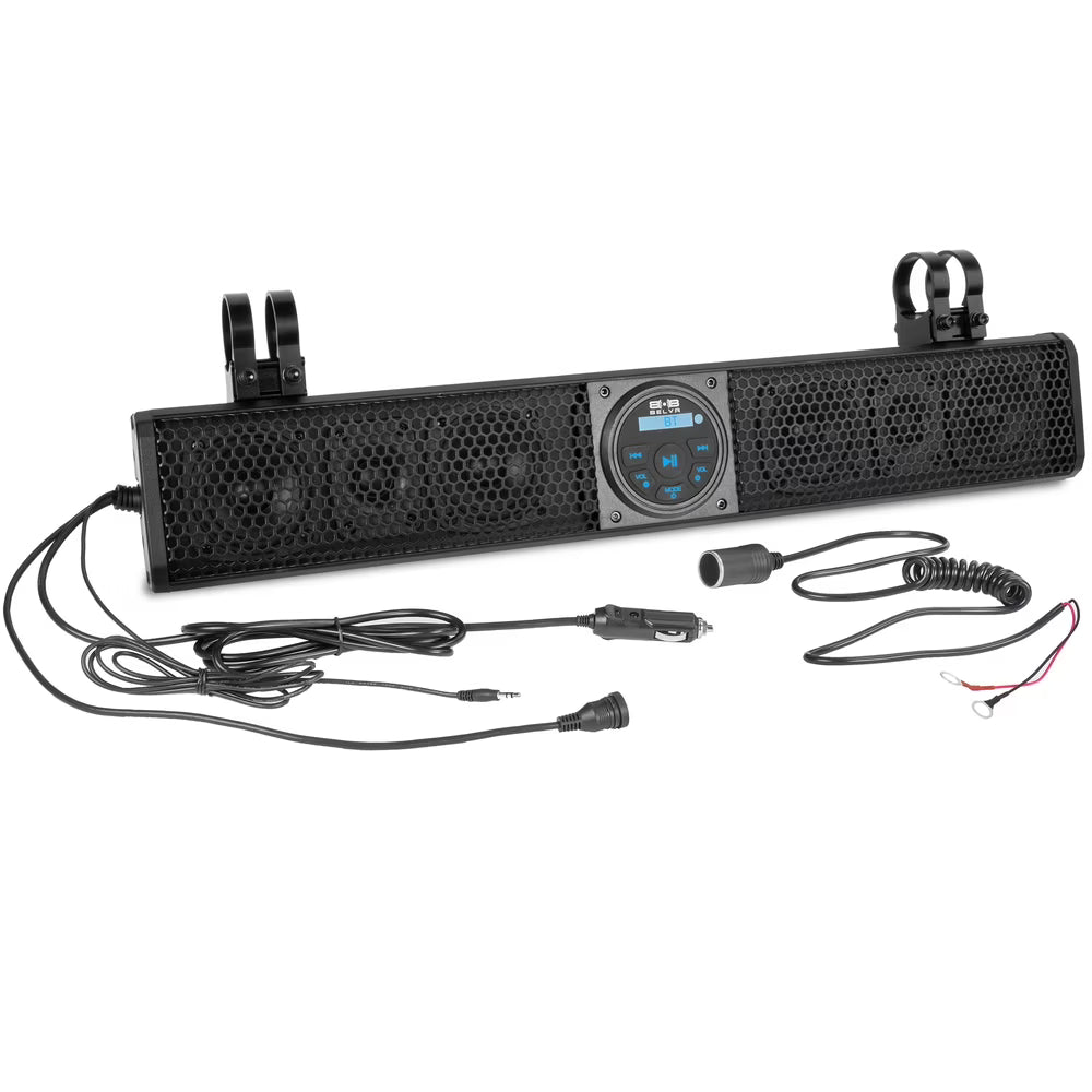 Belva BASB26v2 26  500W Amplified 6-Speaker Weatherproof Powersports Bluetooth Soundbar Sound System