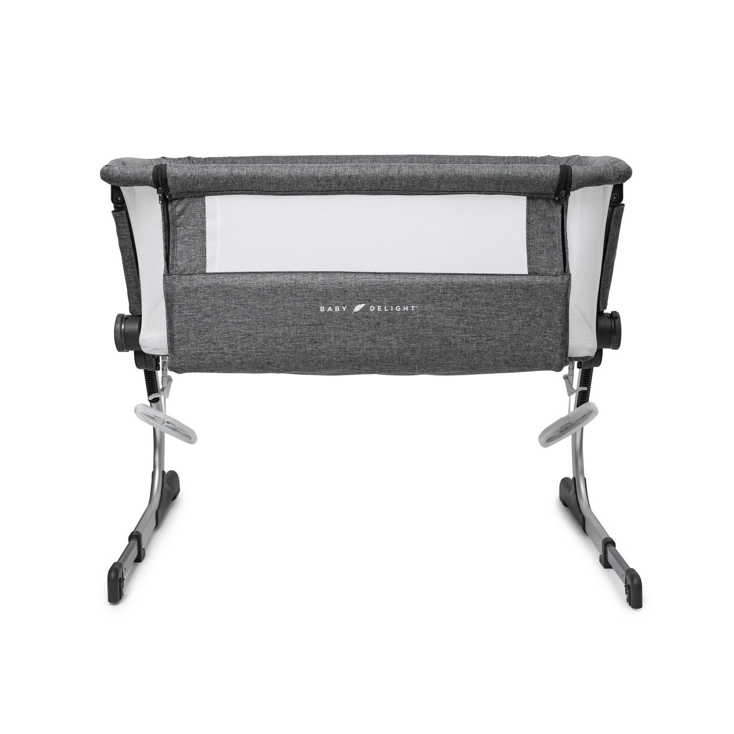 Baby Delight Beside Me Dreamer Bassinet & Bedside Sleeper. Charcoal Tweed. Ages 0-5 Months (Unisex)