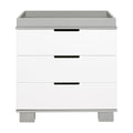 Babyletto Modo 3-Drawer Changer Dresser with Removable Changing Tray in Grey and White