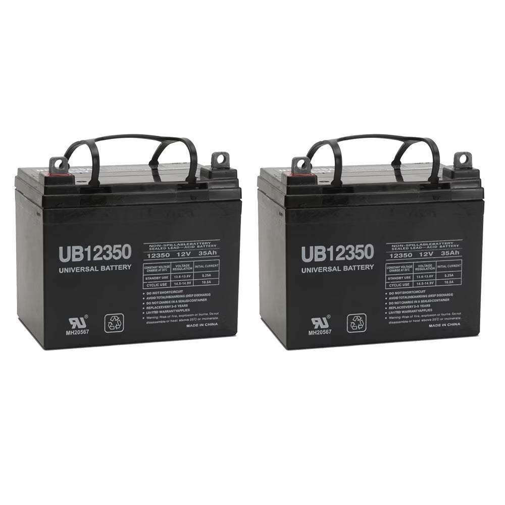  UPG 12V 35Ah Pride Victory AGM1234T Scooter Replacement Battery 2 Pack 