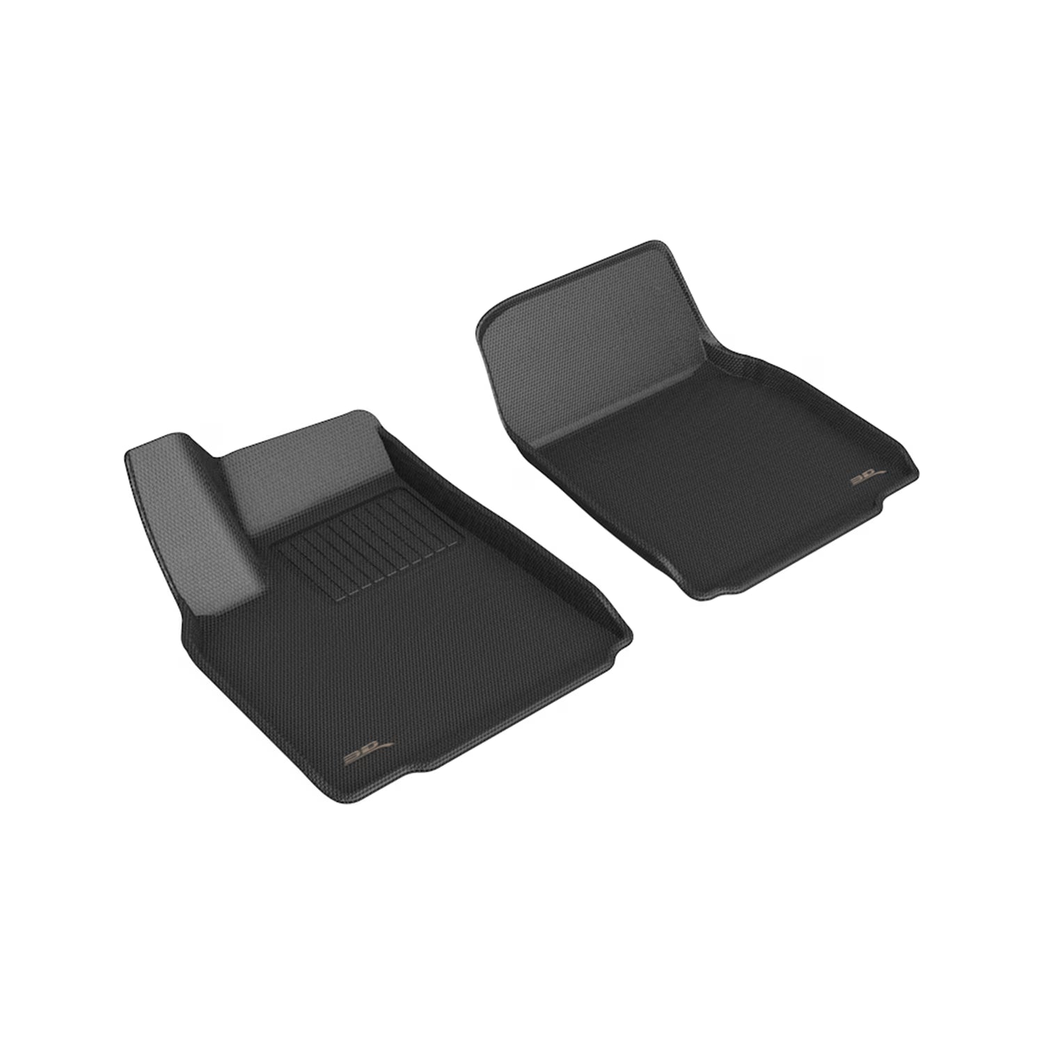 3D MAXpider Custom Fit Kagu Floor Mat (Black) Compatible with Tesla Model X 2022-2024 - Front Row