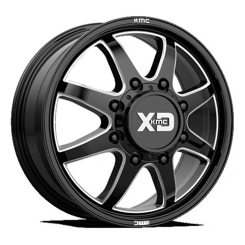 20x8.25 XD XD845 PIKE DUALLY Gloss Black Milled - Front Wheel 8X210 (105mm)