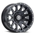 20x10 Icon Alloys Compression Satin Black Wheel 6x5.5 (-19mm) Fits select: 2007-2023 CHEVROLET SILVERADO, 1995-2023 TOYOTA TACOMA