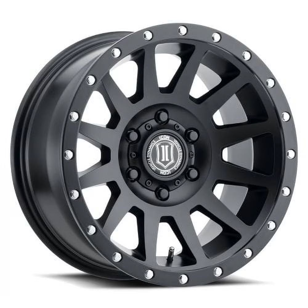 20x10 Icon Alloys Compression Satin Black Wheel 6x5.5 (-19mm) Fits select: 2007-2023 CHEVROLET SILVERADO, 1995-2023 TOYOTA TACOMA