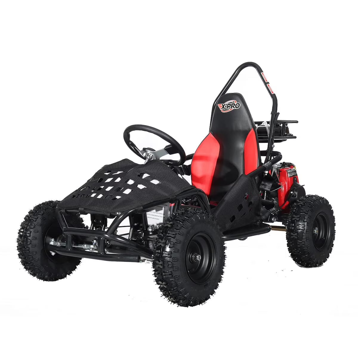 X-Pro Brand New Rover 50cc Gas Go Kart with Pull Start, Rear Disc Brake, 6  Wheels!