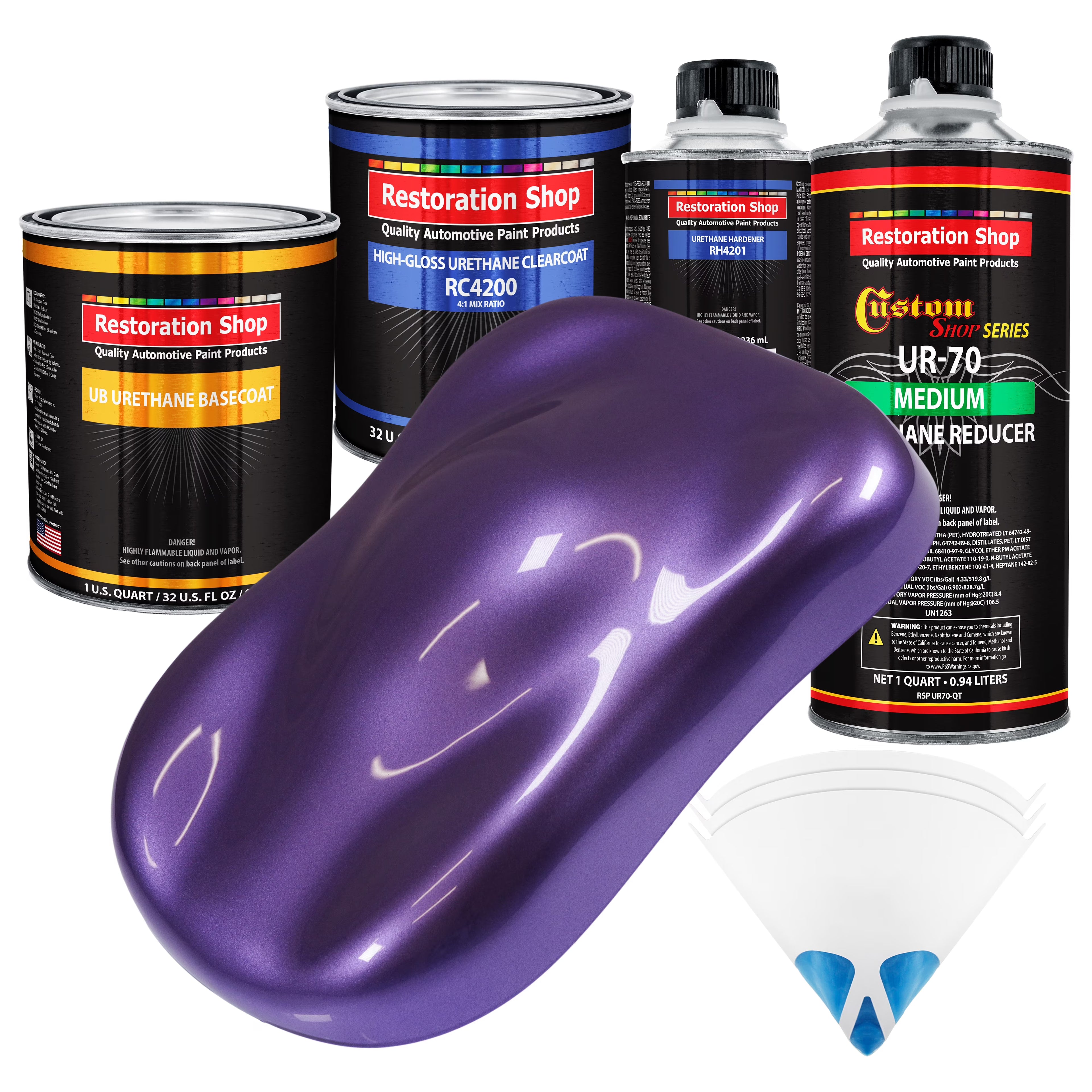Plum Crazy Metallic Quart URETHANE BASECOAT CLEARCOAT Car Auto Body Paint Kit