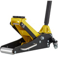 KFFKFF Ground Elevator, 1.5 Ton Compact Ground Elevator,Combination of Aluminum and Steel Race Ground Elevator with Twin Pistons Speedy Elevation Pump,Ground Elevator Elevation Span 3-3/20 -14-10/27 