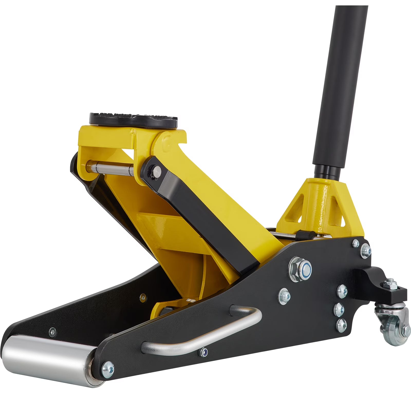 KFFKFF Ground Elevator, 1.5 Ton Compact Ground Elevator,Combination of Aluminum and Steel Race Ground Elevator with Twin Pistons Speedy Elevation Pump,Ground Elevator Elevation Span 3-3/20 -14-10/27 