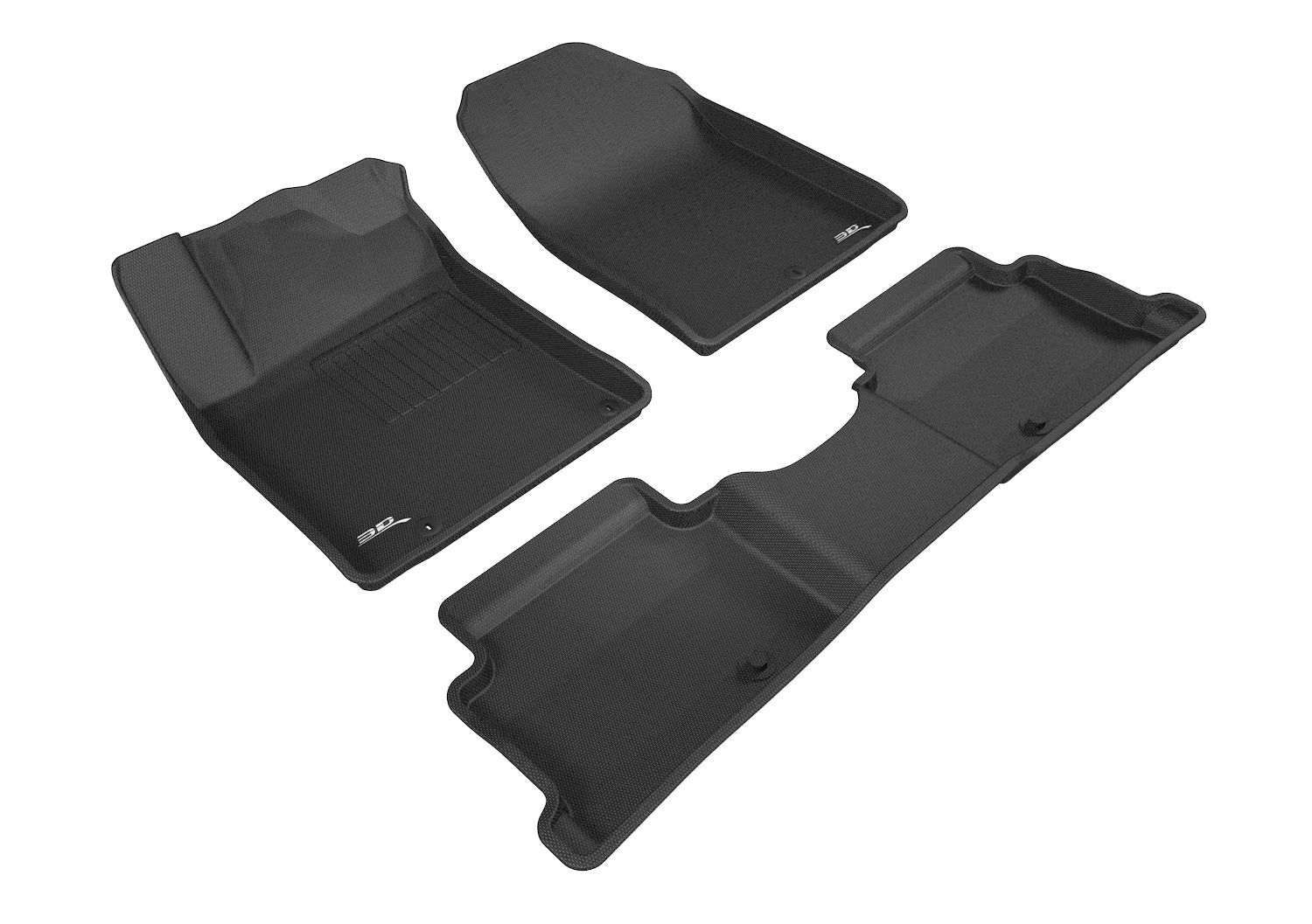 3D MAXpider Custom Fit Kagu Floor Mat (Black) Compatible with Hyundai Elantra GT 2018-2020 - Full Set