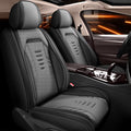 Jiamaoxin Seat Covers Compatible with Hyundai Tucson 2010-2025, Front Row Breathable Perforated Leather Car Seat Cover (Black&Grey)