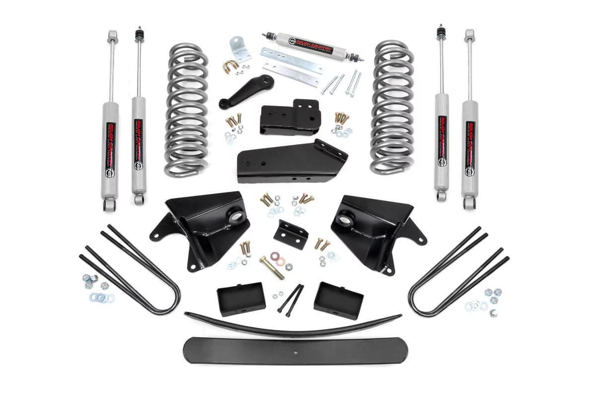 Rough Country 6  Lift Kit (fits) 1980-1996 F150 Bronco 4WD | N3 Steering Stabilizer | N3 Shocks | Suspension | 470.20