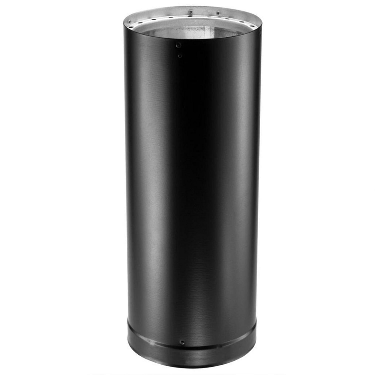 DuraVent DVL 6DVL-24 6 Inch Galvanized Steel Double Wall Stove Pipe. Black