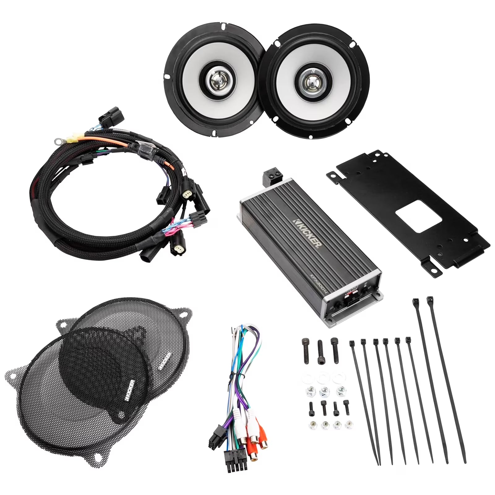 Kicker 50HDS144 5.25  Motorcycle Speaker Amp 60W RMS for 14 & Up Harley Davidson