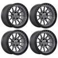 4 x Lock Offroad Baja Matte Gray Wheels 6x139.7 17x9 -12et Truck Suv Rims