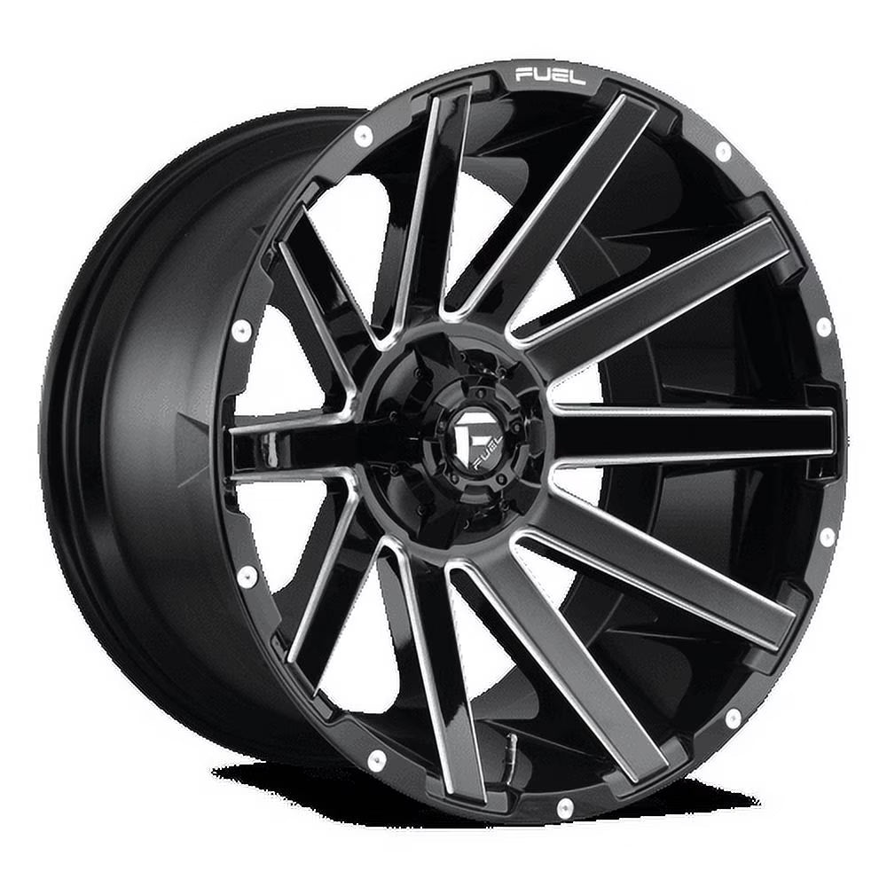 Fuel 1PC Aluminum Rim D615 CONTRA 22X12in Gloss Black Milled Finish, D61522202647