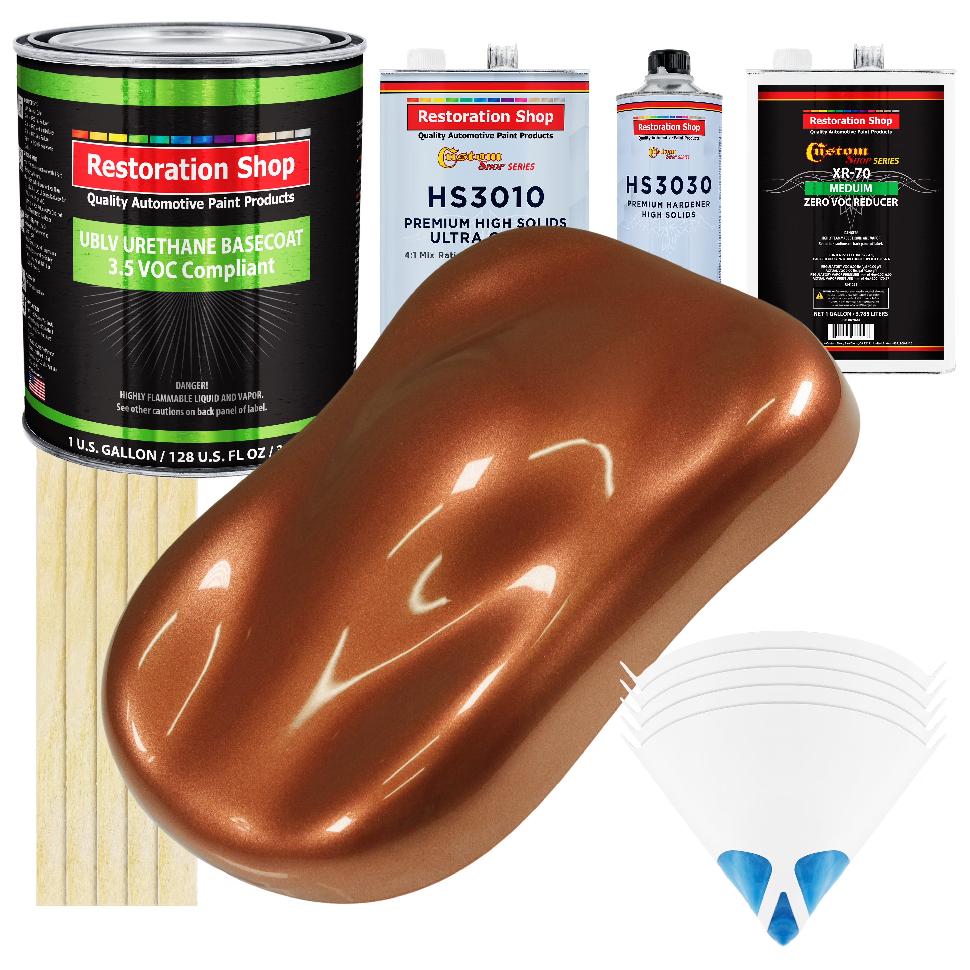 Firemist Copper Premium Gallon Kit Low VOC URETHANE BASECOAT Car Auto Paint Kit