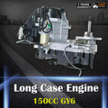 Long Case Scooter Engine Motor Kit, 4-Stroke Engine Motor for 150CC GY6 2-Wheel Drive Vehicles