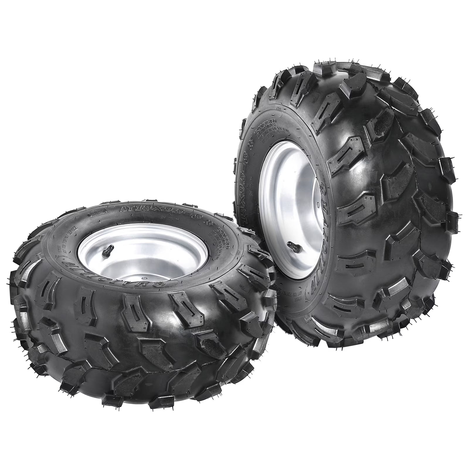 ATV Go Kart Tires and Rims 18x9.50-8 Inch Tubeless Golf Cart Tires 4x 110mm Go Kart Buggy ATV Mini-bikes Quad Bike Lawn Mower Tires and Wheels 4 Wheelers (2)