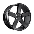 DUB 1PC Aluminum Rim S216 BALLER 22X9.5in Gloss Black Finish, S216229584+19