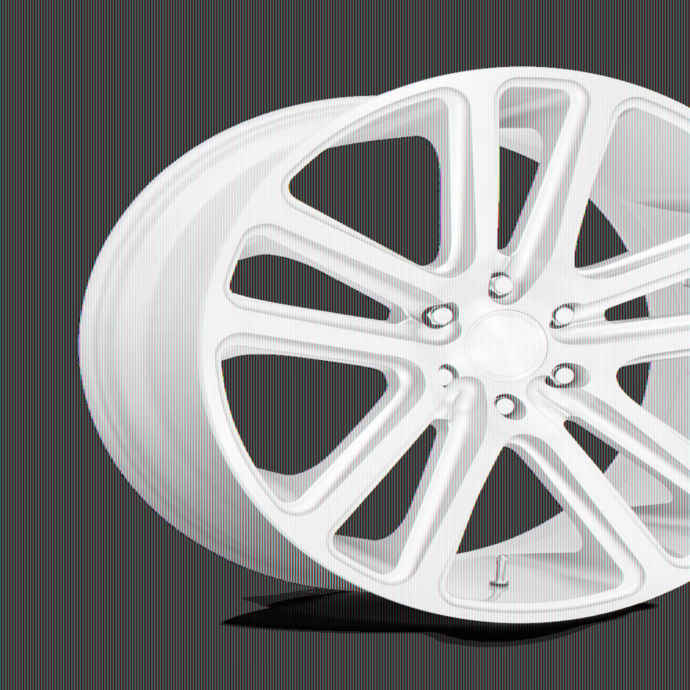Dub S257 Flex 24X10 6X135 30Et 87.1Cb Gloss Silver Brushed Face Wheel