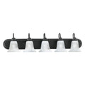 Elk Home Homestead 5-Light Painted Bronze Vanity Light with Alabaster Glass