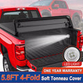 MOSTPLUS 5.7/5.8FT 4-Fold Tonneau Cover for 2009-2024 Dodge Ram 1500 W/o Ram Box Truck Bed Cover