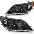 AUTOMUTO Headlight Assembly Black Housing Amber Reflector Clear Lens for Toyota Camry 2012-2014 8115006800 8111006800 8115006470 8111006470 TO2503211 TO2503212 TO2502211 TO2502212