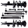 CCIYU Complete Suspension Kit Fits 2006 2007 2008 2009 2010 2011 2012 for Toyota RAV4 Includes Front Strut Spring Assembly Rear shock absorber Stabilizer Bar Link