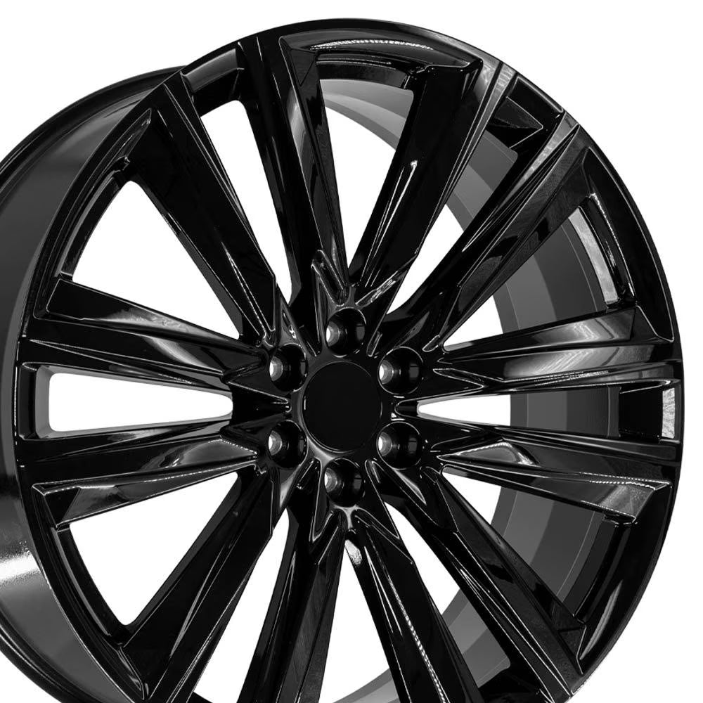 OE Wheels CA91 26 Inch Rim Fits Escalade Sport Style 6x139.7 26x10 Gloss Black - Hollander 4869 (1)