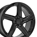 OE Wheels CV02 19 Inch Rims Fit Corvette C8 Z06 Style 5x120 19x8.5 / 20x11 Gloss Black (Set of 4)