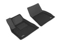 3D MAXpider Custom Fit Kagu Floor Mat (Black) Compatible with Tesla Model S 2012-2014 - Front Row