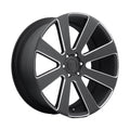 DUB 1PC Aluminum Rim S187 8-BALL 26X10in Matte Black Milled Finish, S187260077+30