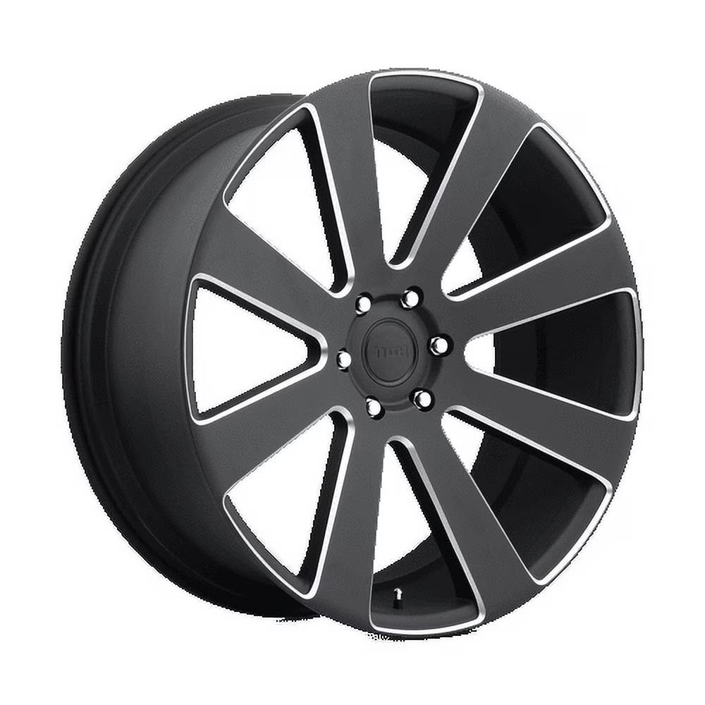 DUB 1PC Aluminum Rim S187 8-BALL 26X10in Matte Black Milled Finish, S187260077+30
