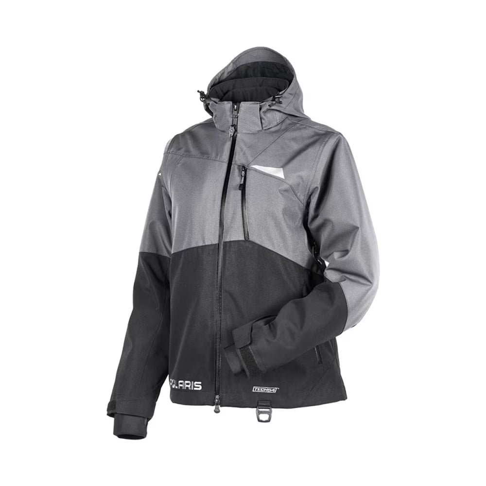 Polaris Womens TECH54 Switchback Snowmobile Jacket Snocross DWR Grey Black - Medium 283301703