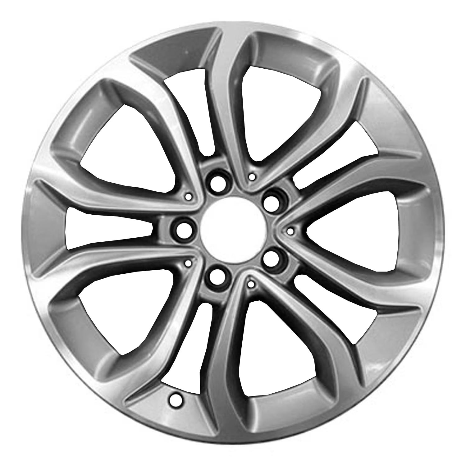 Remanufactured Machined Charcoal Silver Front Aluminum Wheel 17 x 7 A2054010200 fits 2015-2016 Mercedes-Benz C300