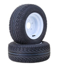 LIBRA Golf Cart Tire Wheel Assembly 205/50-10 on White Steel Wheel 5 Lugs on 4.5  PCD, Set 2 -14037
