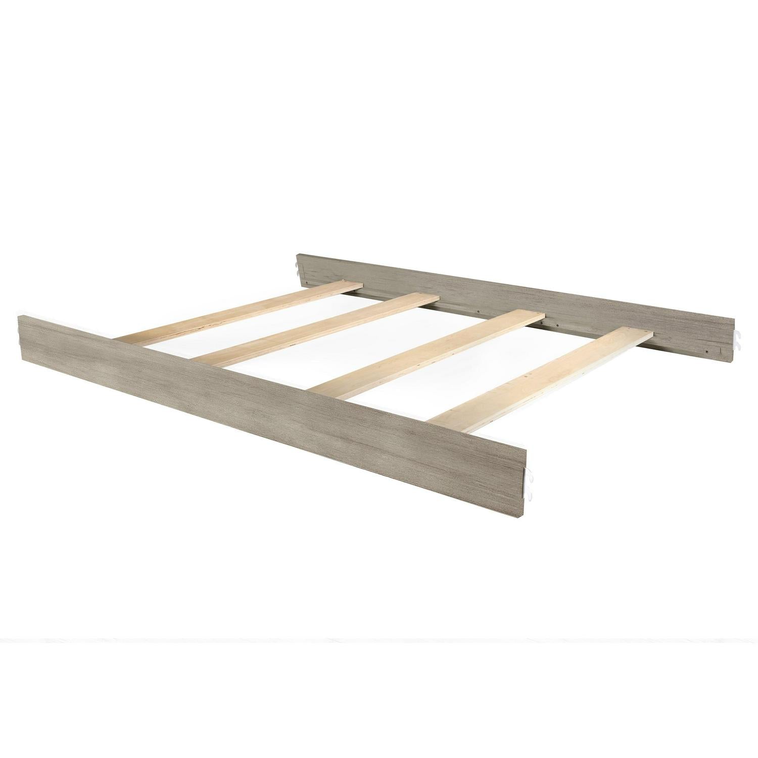 Evolur Convertible Crib Wooden Full Size Bed Rail. Windsor Oak Grey