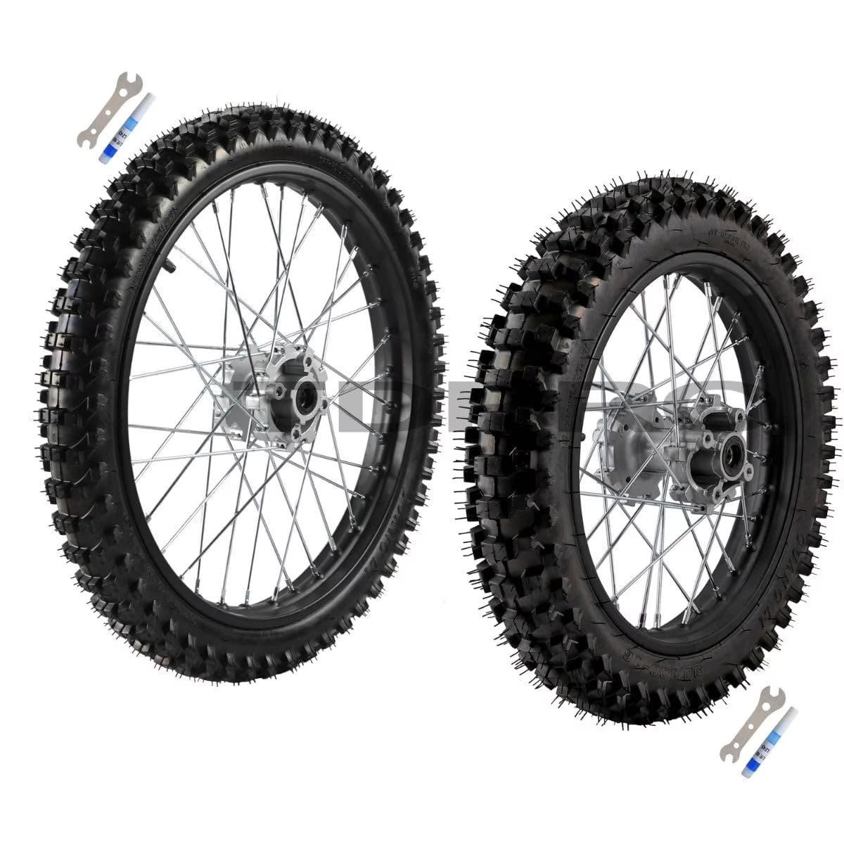 19  Front Tire Rim & 16  Rear Tire Rim Dirt Bike Tire Wheel Assembly 70/100-19 Tire Rim & 90/100-16 Tire Rim & 15mm Bearing for Dirt Pit Bike Monkey 110cc 125cc 140cc 150cc 160cc 200cc 250cc