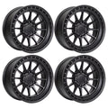 4 x Lock Offroad Baja Matte Black Wheels 6x139.7 17x9 -12et Truck Suv Rims