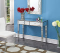 Convenience Concepts Gold Coast 30¡å Mirrored 2 Drawer Console Table. Antique Silver/Mirror. All Ages