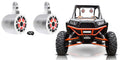 (2) Rockville 6.5  LED 360?? Degree Swivel Chrome Tower Speakers For RZR/ATV/UTV