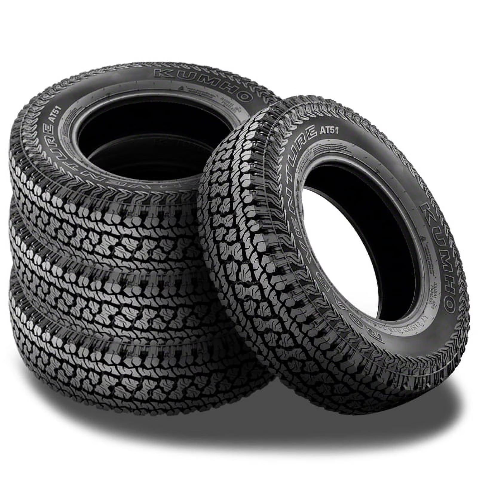 4 Kumho Road Venture AT51 3211.50R15LT 113R C/6 All Terrain 3PMSF A/T Tires 2178023 / 32/12/15 / 321215