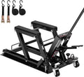 SPECSTAR Steel Hydraulic Motorcycle ATV Lift Jack Hoist Stand 1500 lbs, Black