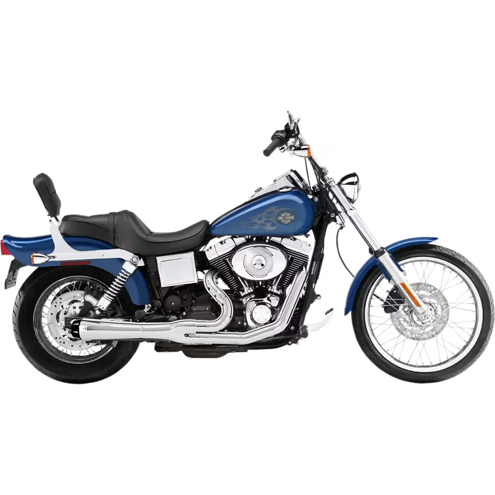 Bassani Road Rage Short 21  Megaphone Chrome 2-into-1 Exhaust System (13312R)