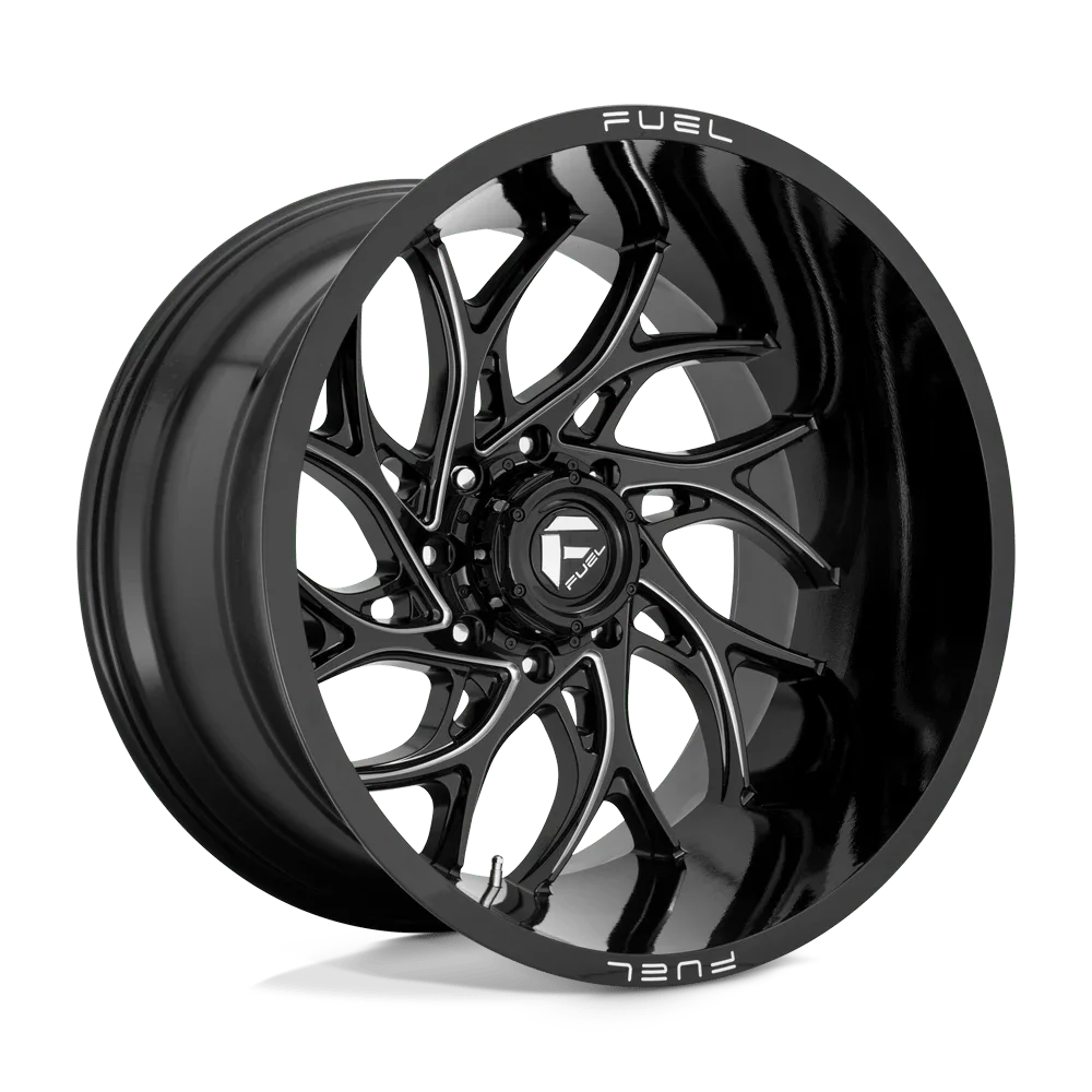 Fuel D741 Runner 22X12 8X165.1 -44Et 124.3Cb Gloss Black Milled Wheel