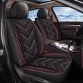 DIKSOAKR 2 Front Car Seat Covers Fit for Chevrolet Malibu 2007-2025 | Faux Leather, Waterproof, Automotive Seat Cover with Airbag Compatibility (2 Seat, Red Line)