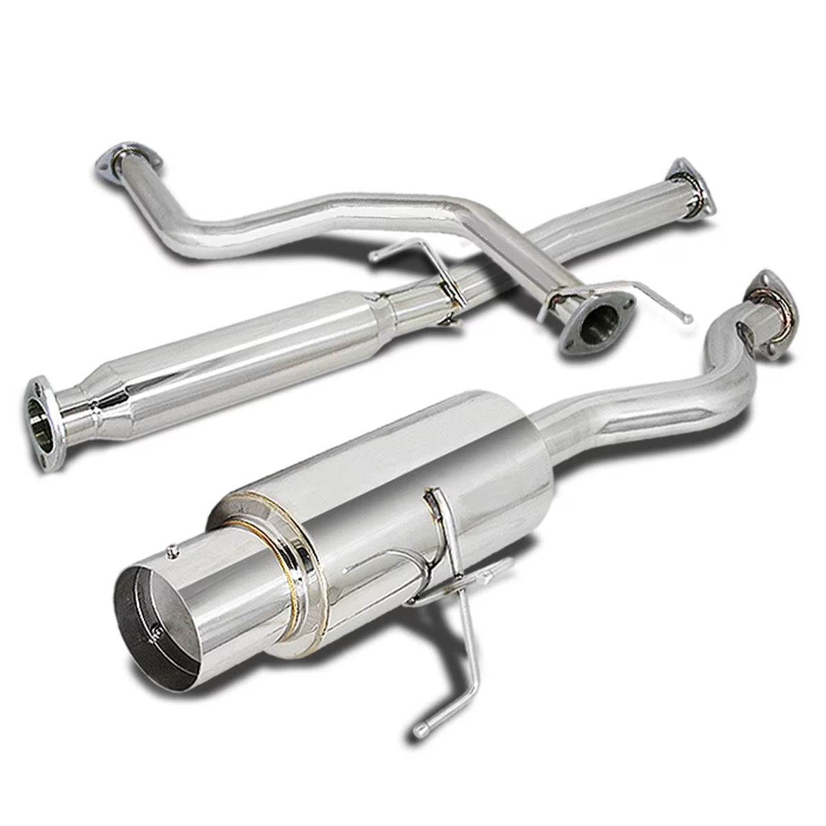 DNA Motoring For 1996-2000 Honda Civic 3DR Hatchback 4.5  Muffler Tip Exhaust Catback System